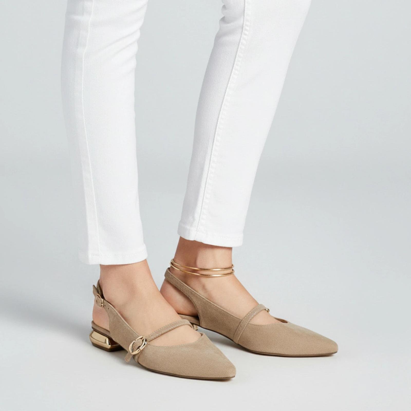 Ženske sandale ravne LS762665-BEI