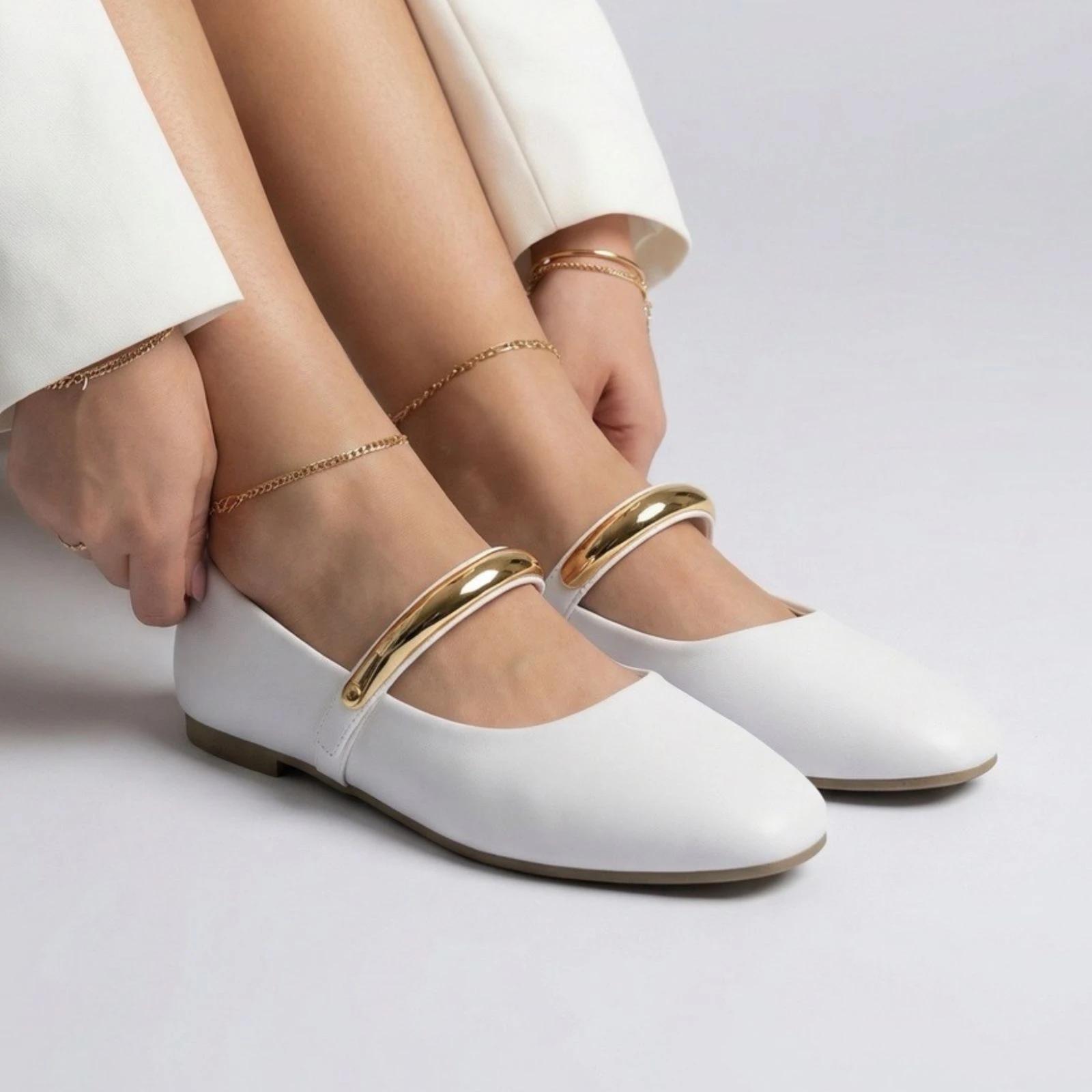 Ženske baletanke L242609-WHT