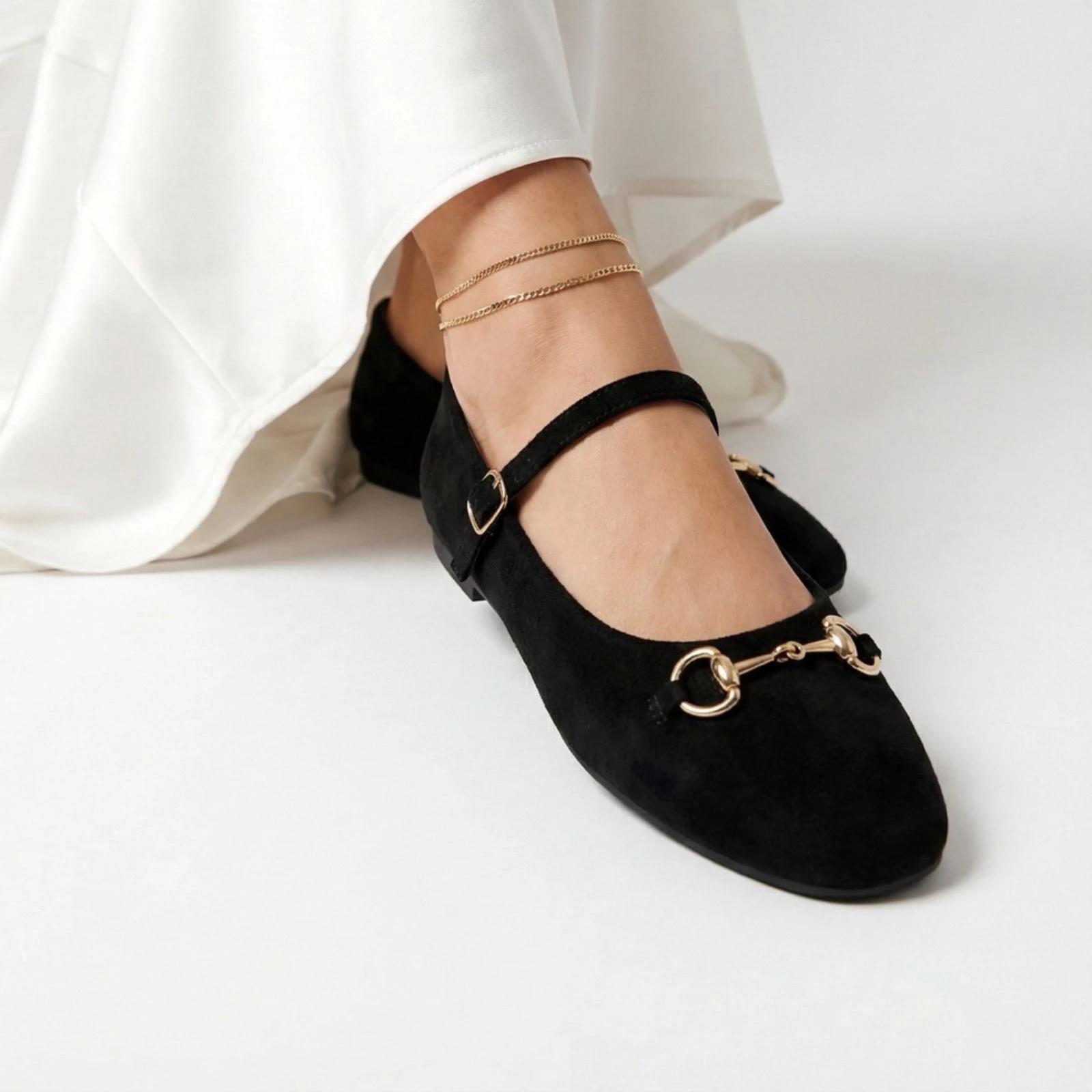 Ženske baletanke L242607-BLK