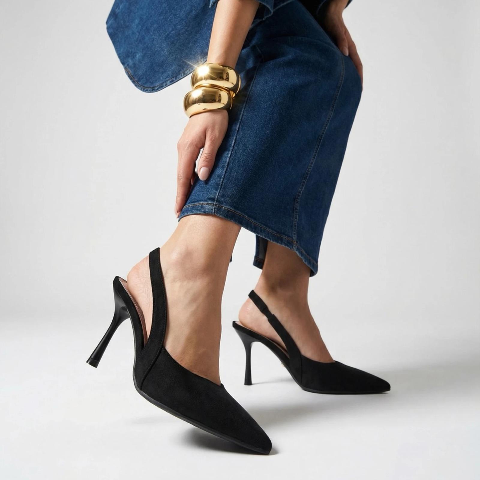 Ženske sandale na štiklu LS242635-BLK