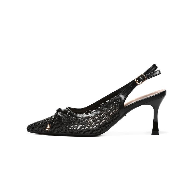 Ženske sandale na štiklu LS242642-BLK