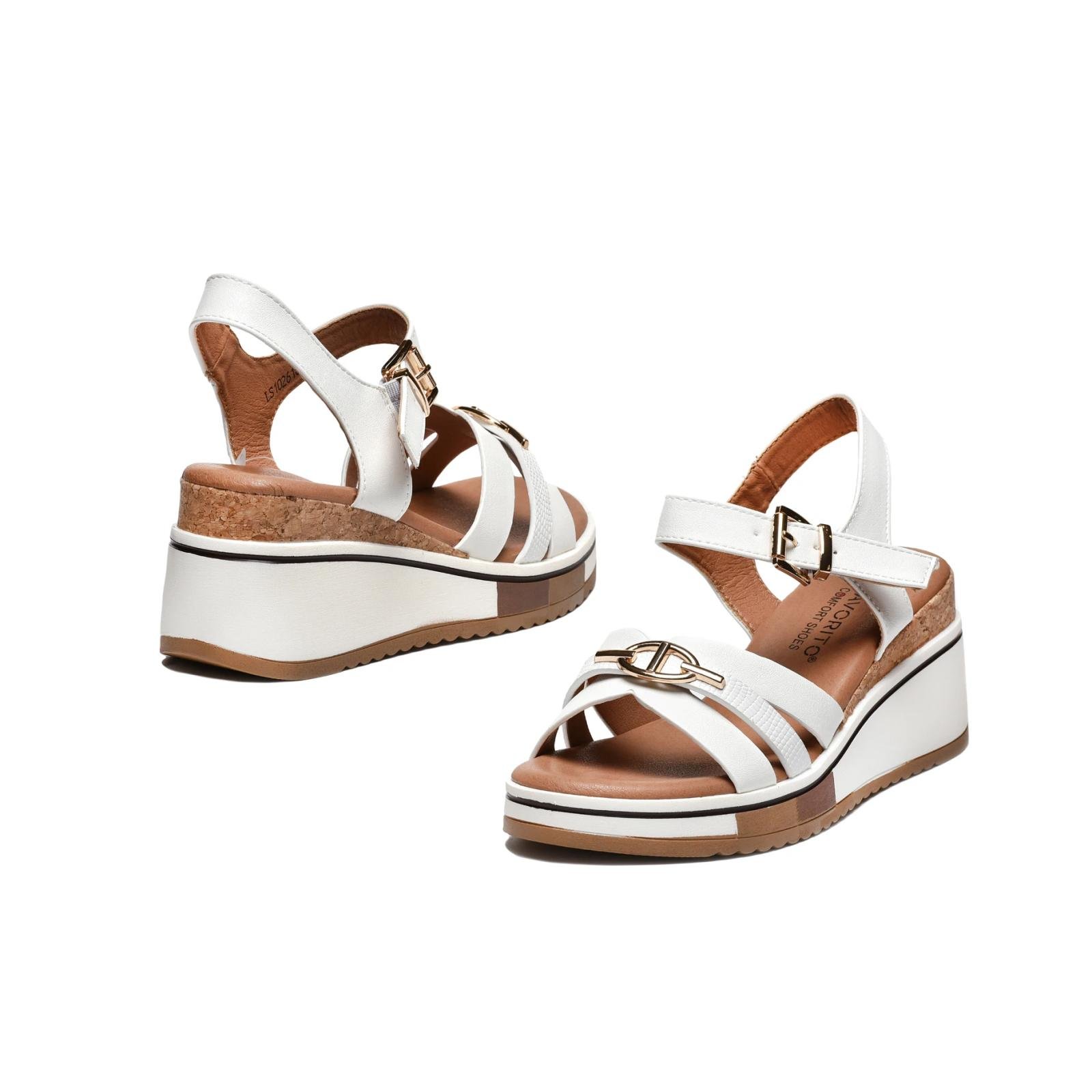 Ženske sandale komfort LS102618-WHT