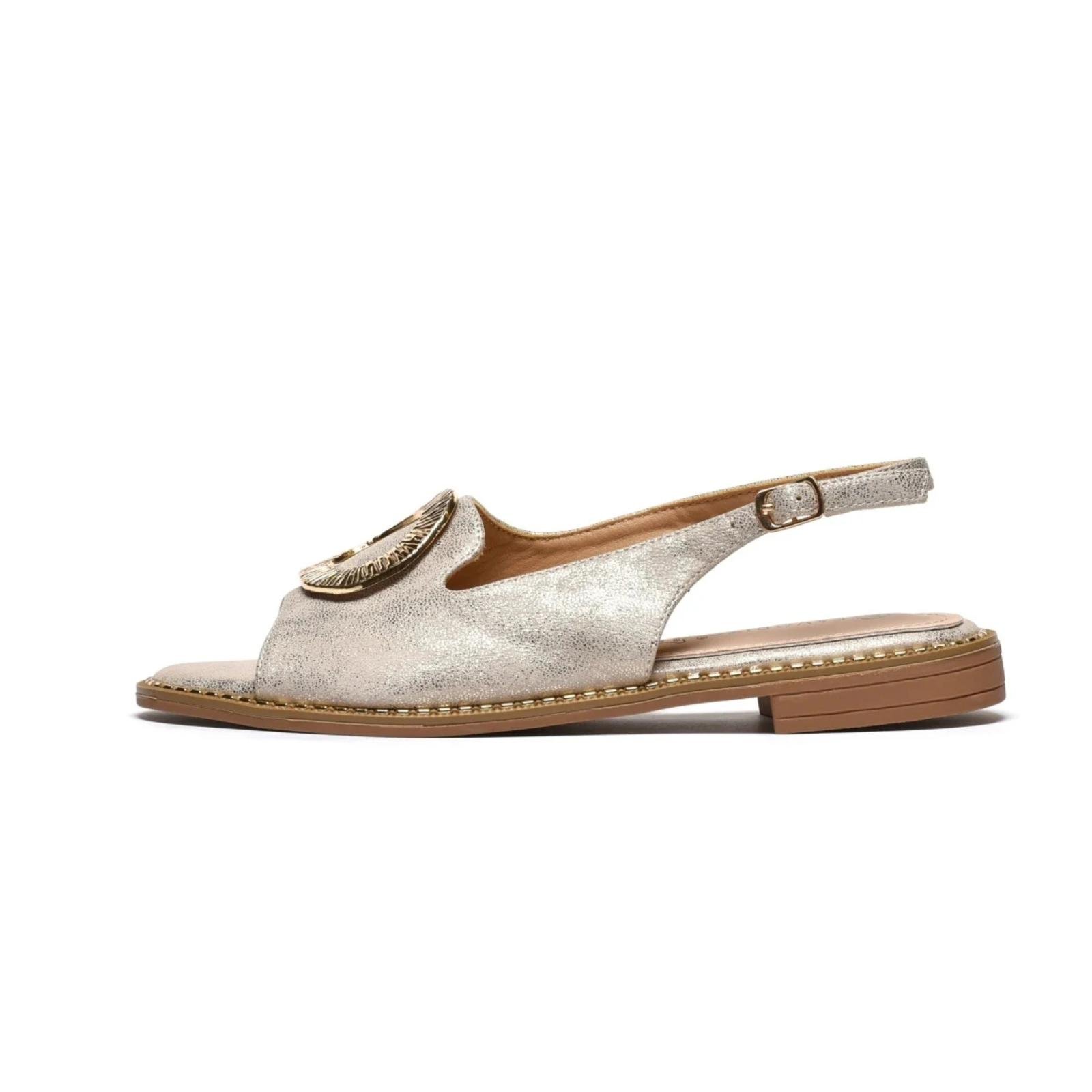 Ženske sandale ravne LS942611-GLD