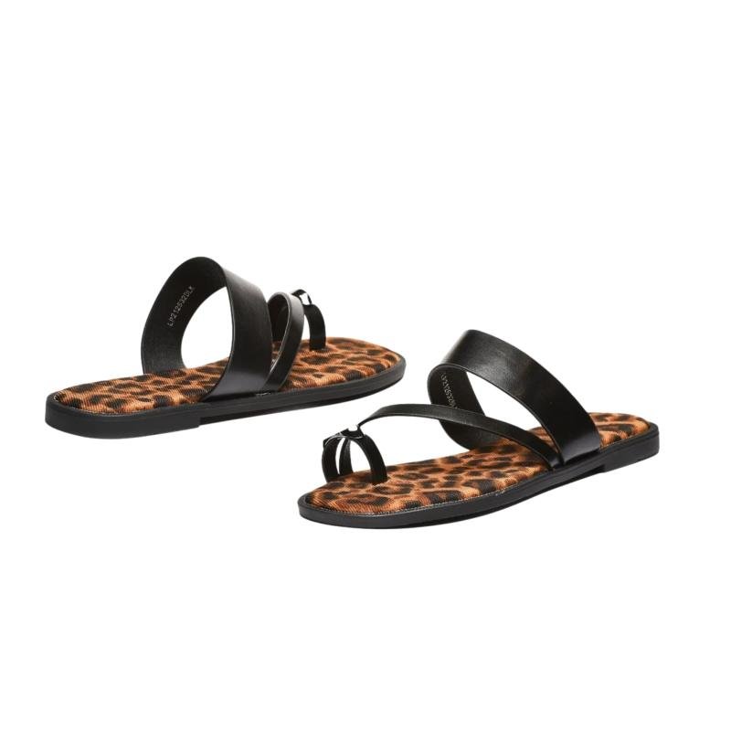 Ženske papuče ravne LP212632-BLK