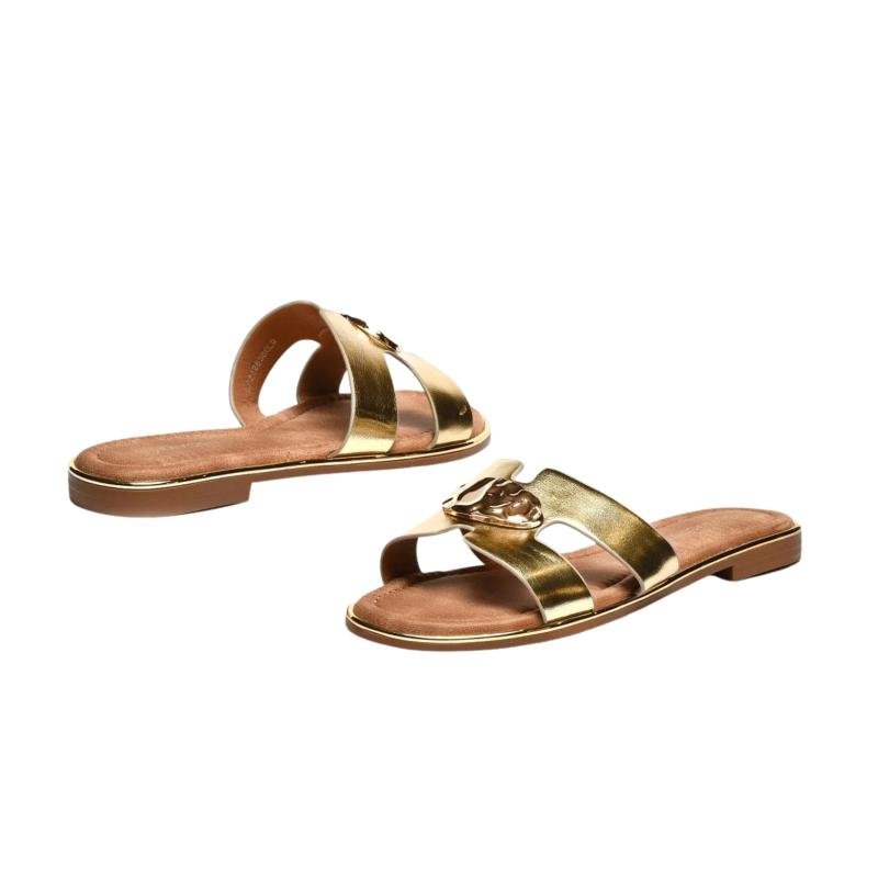 Ženske papuče ravne LP212638-GLD