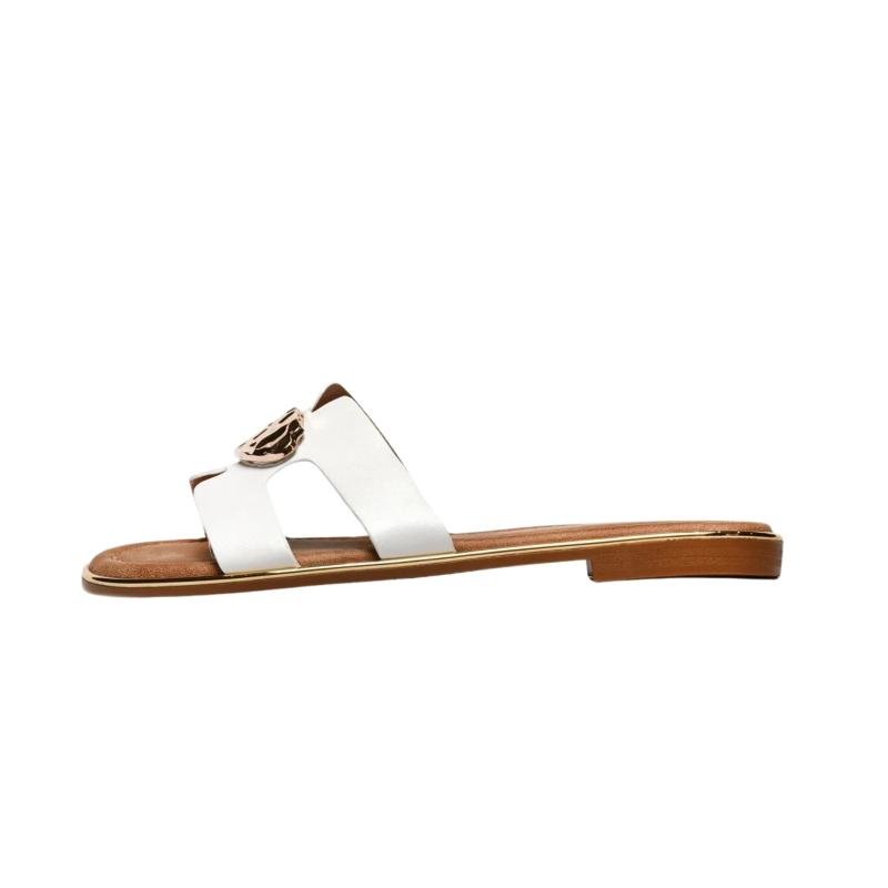 Ženske papuče ravne LP212638-WHT