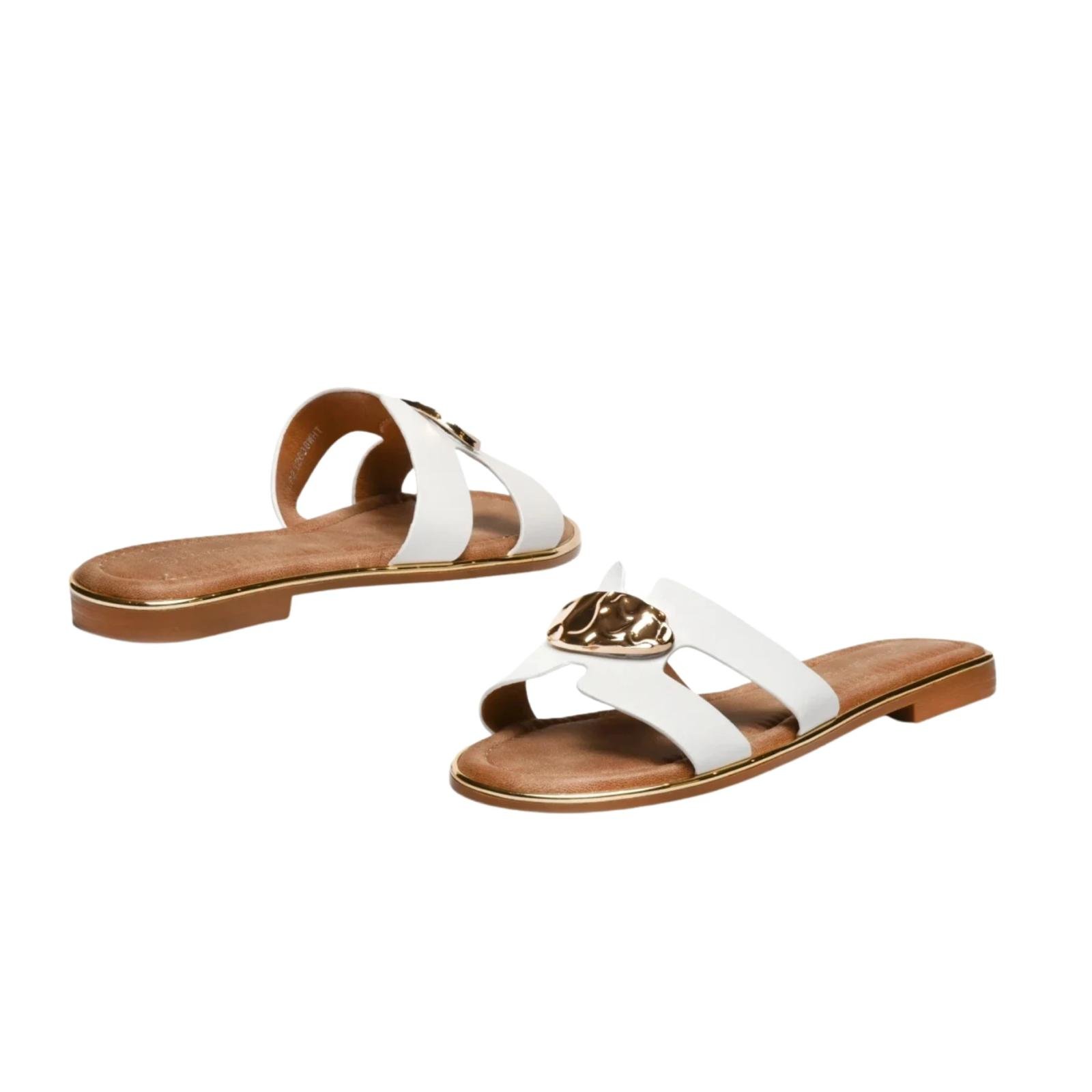 Ženske papuče ravne LP212638-WHT