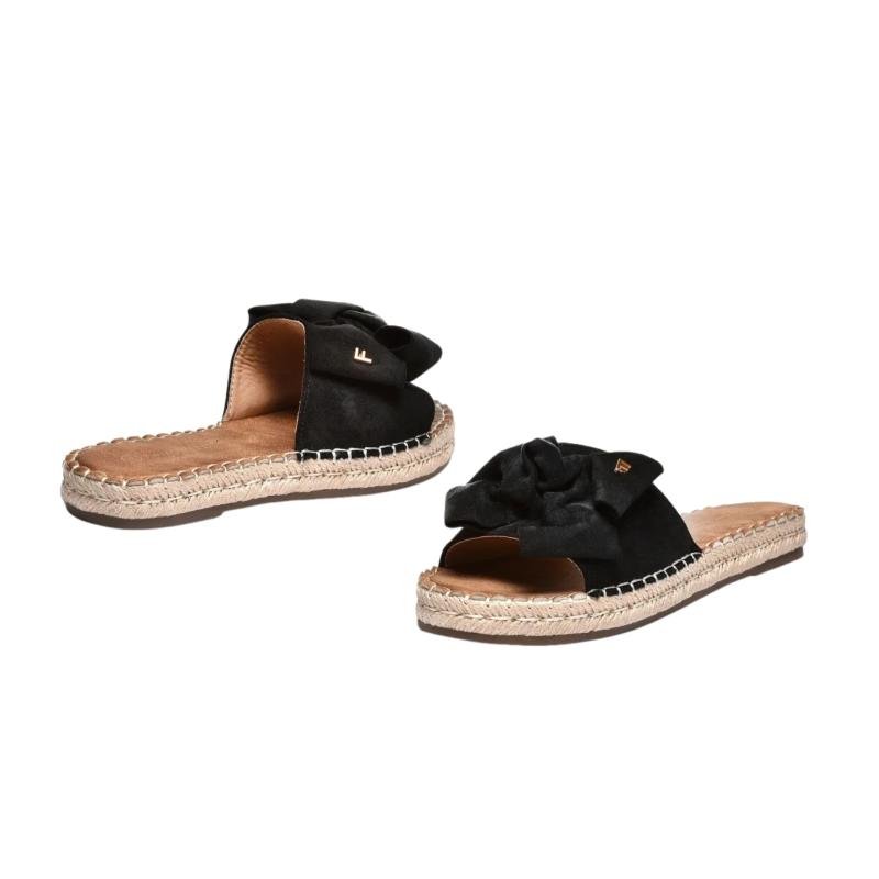 Ženske papuče ravne LP212641-BLK